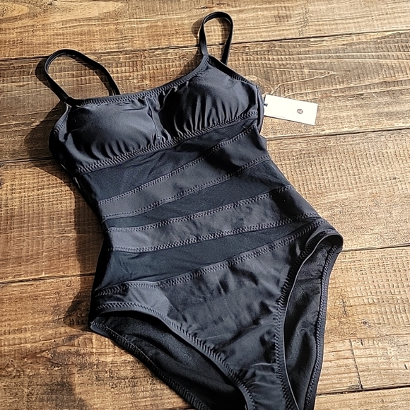 Shade & Shore Other - SHADE & SHORE sz S NEW nwt black one piece sheer